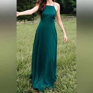 Lulu's Deep Green Maxi Dress